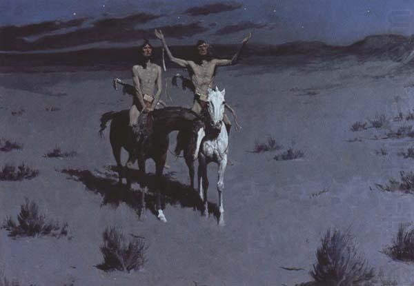 Frederic Remington Pretty Mother of the Night-White Otter is No longer a boy (mk43) china oil painting image